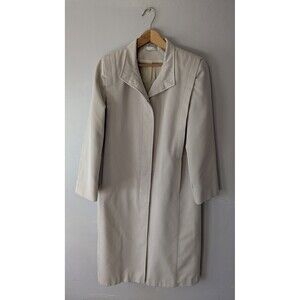 FORECASTER  Overcoat Trench Coat Dress tan, beige Women’s size 9/10 90s VTG